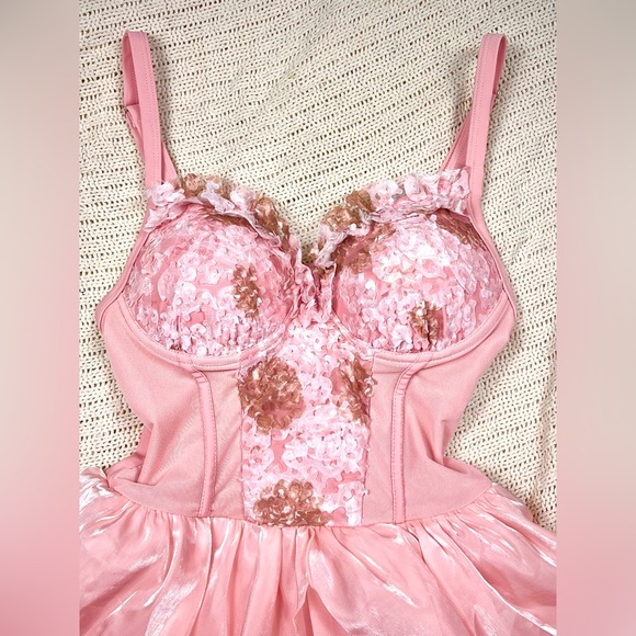 Modest Japanese Style Swimwear Dress or Fairy Core Dress w Shorts & Push Up Bra - Picture 4 of 10